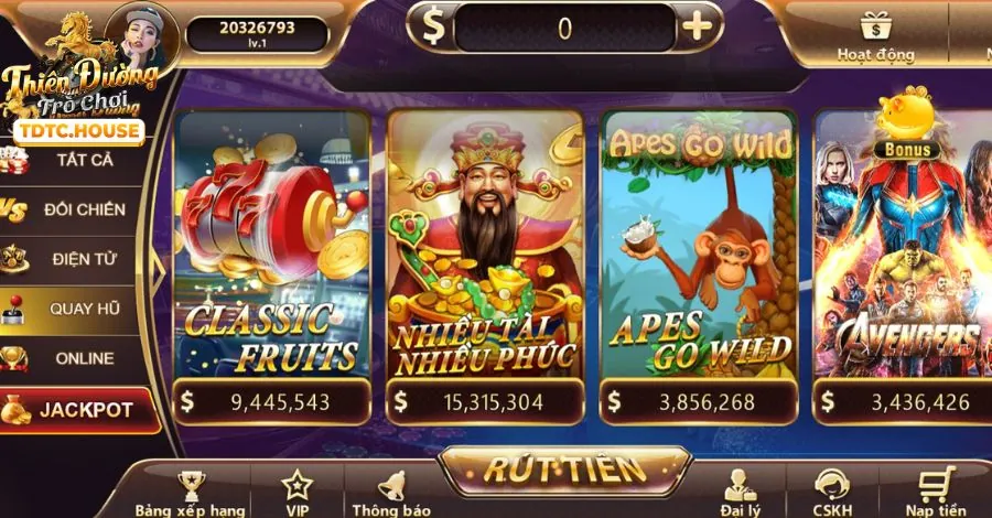 Hình ảnh minh họa các loại game nổ hũ khác nhau như classic slot, video slot và jackpot slot tại nền tảng cá cược 66b